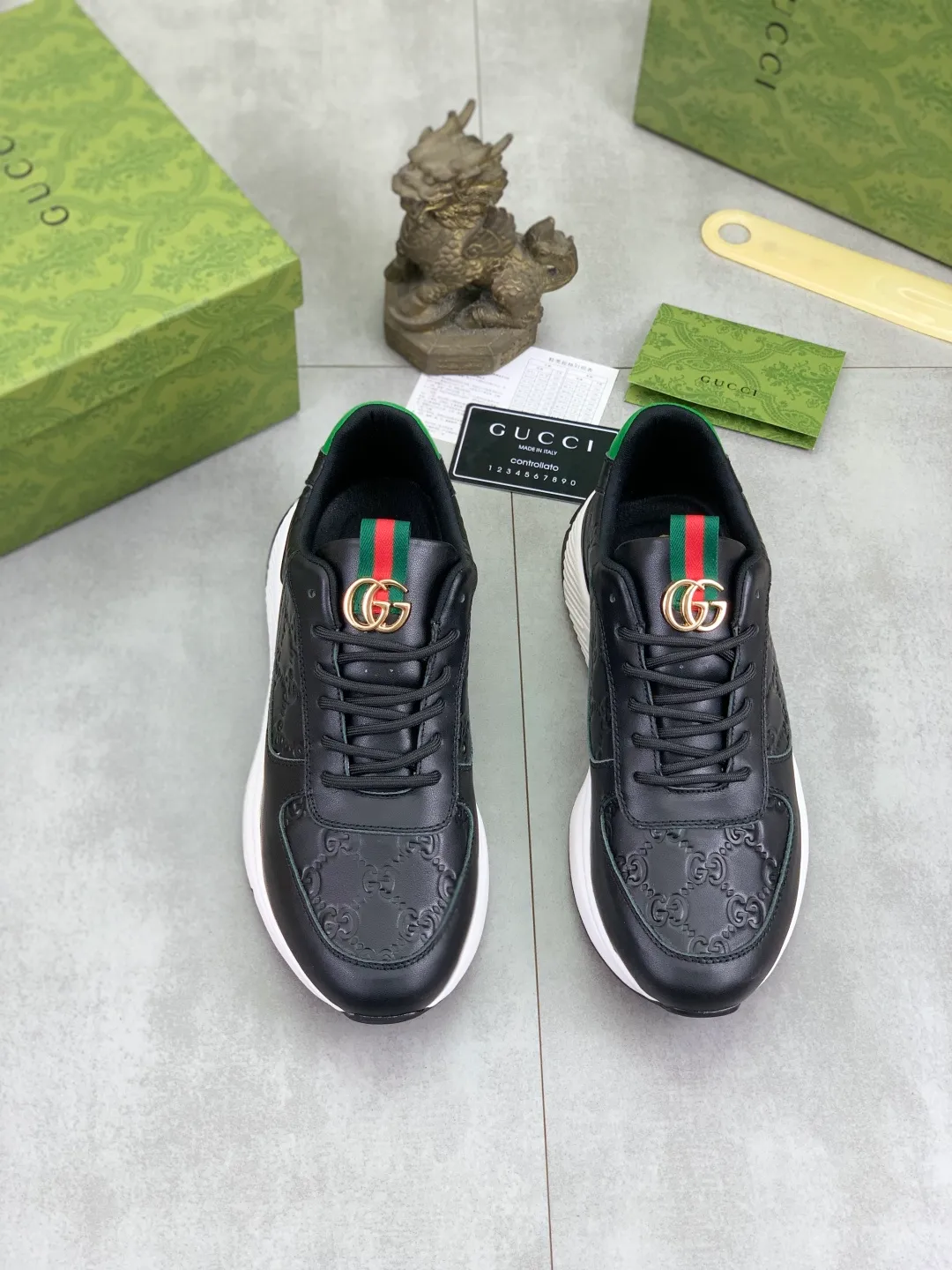 Men's men's shoes 💰P460💰[New model] (GUCCI) official website's latest 🎁🎁casual and fashionable men's shoes👟, hot style 💥 style is simple and elegant, exclusive for trendy men. Unique official website's latest brand double G element Elements 👑 Original Gucci decoration, fashionable and generous, fabric original calfskin ✅ fully imported first-layer pigskin lining, official website designated wear-resistant, lightweight original rubber casual outsole, classic model taken in real life 🎬38-44 (45 customized) 2️⃣ colors available